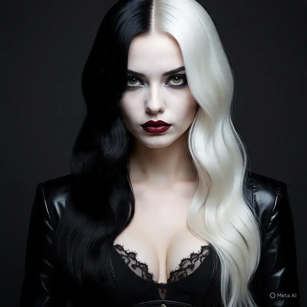 Black and White Split Dye