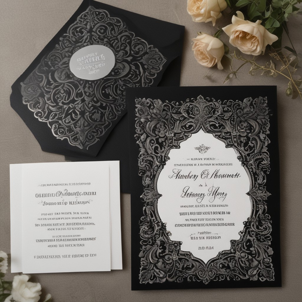 Bold Gothic Wedding Invitations