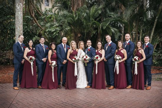 Bridesmaids in Burgundy 