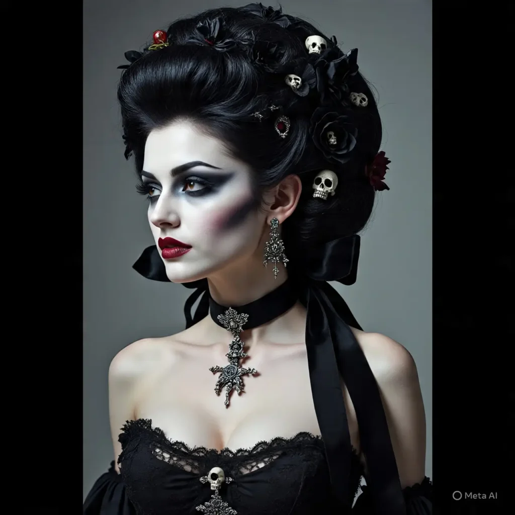 Dark Beehive with Gothic Accessories