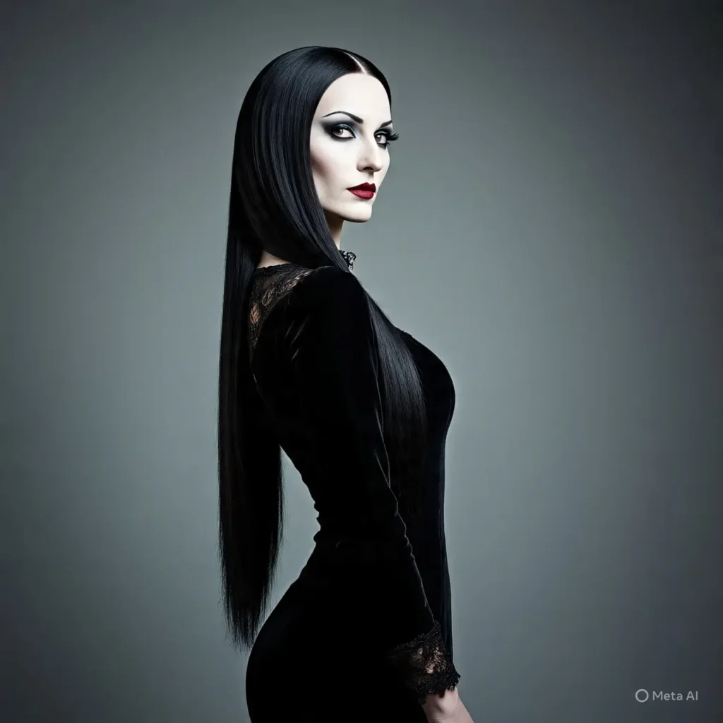 Long Pin-Straight Black Hair