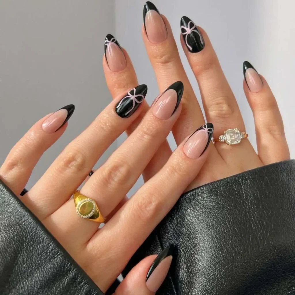 Midnight French Tips