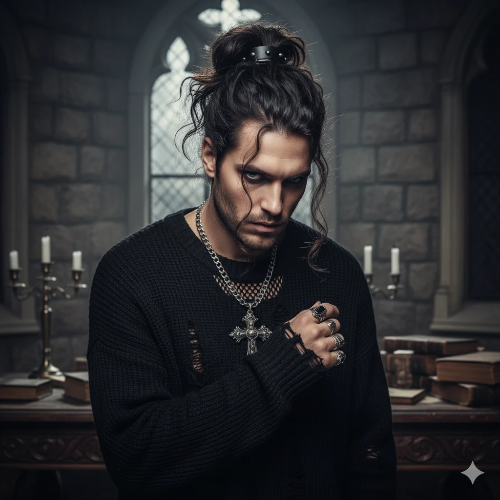 The Gothic Man Bun