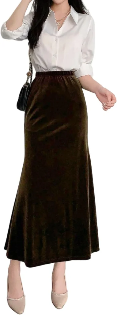 Velvet Maxi Skirt