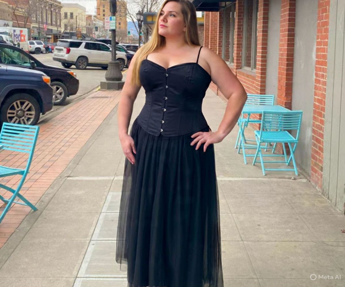 Gothic Black Leather Corset Tops