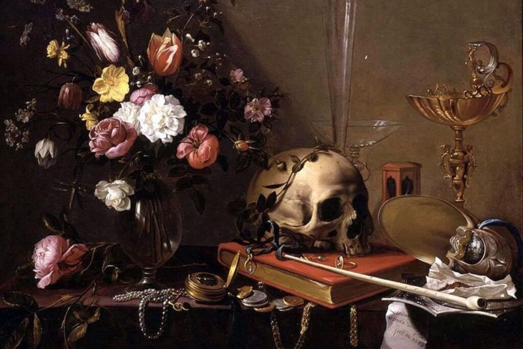 The Vanitas Still Life (1660) – Adriaen van Utrecht