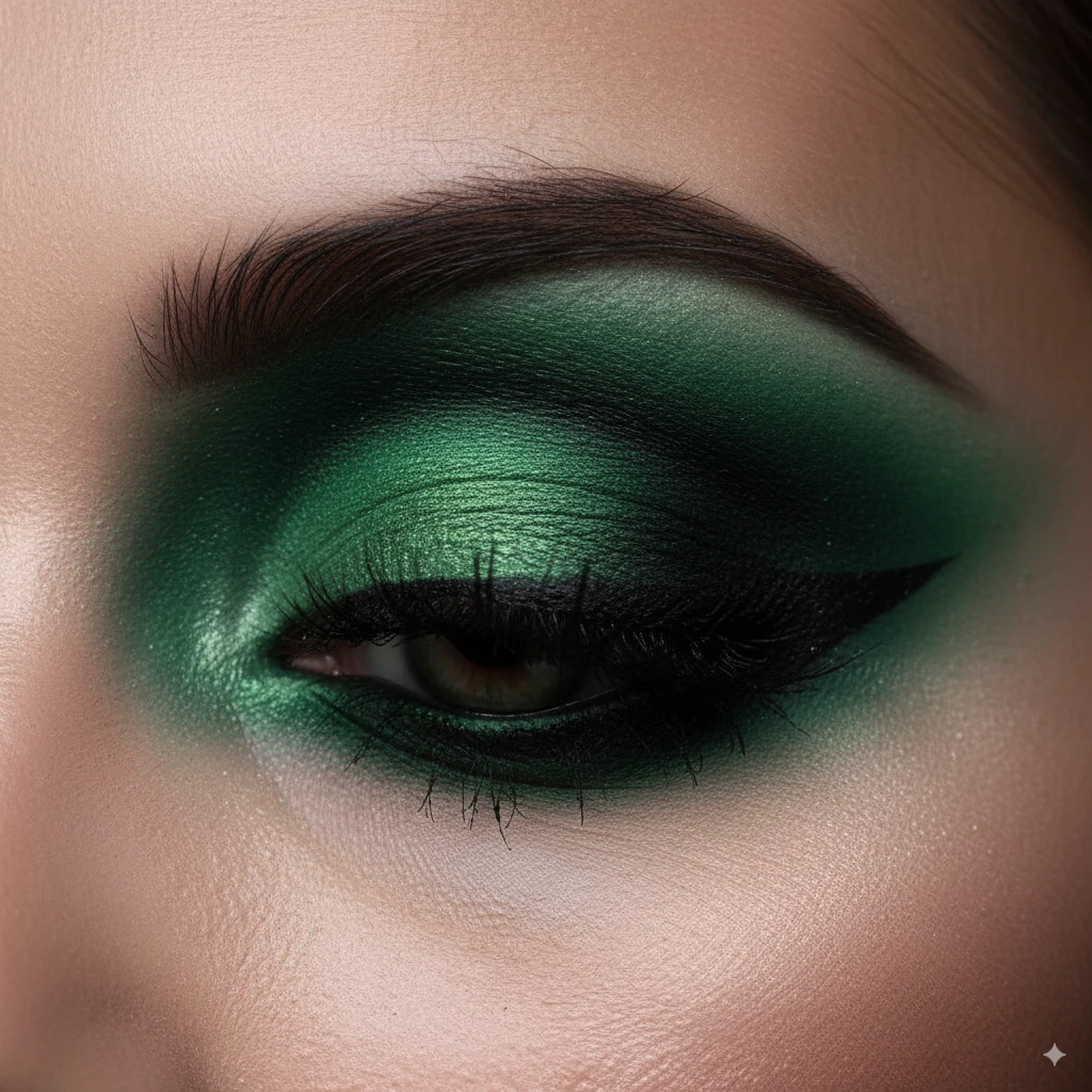 Emerald Green Goth Eyeshadow