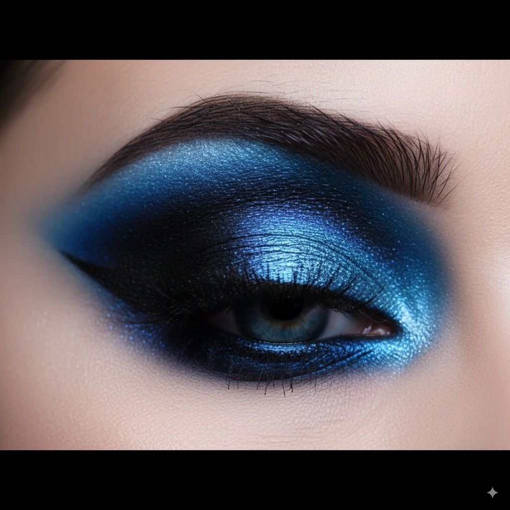 Sapphire Blue Glam Goth Eyeshadow