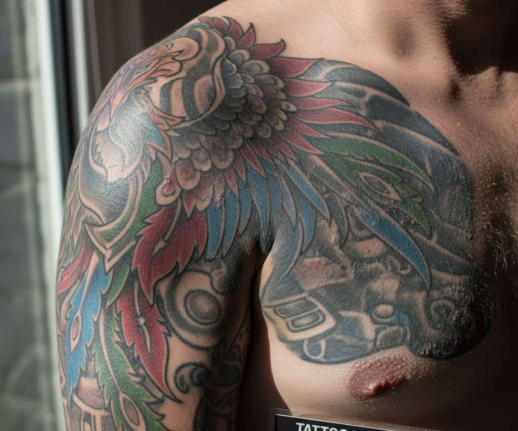 Normal Fading of tattoo During Healing 