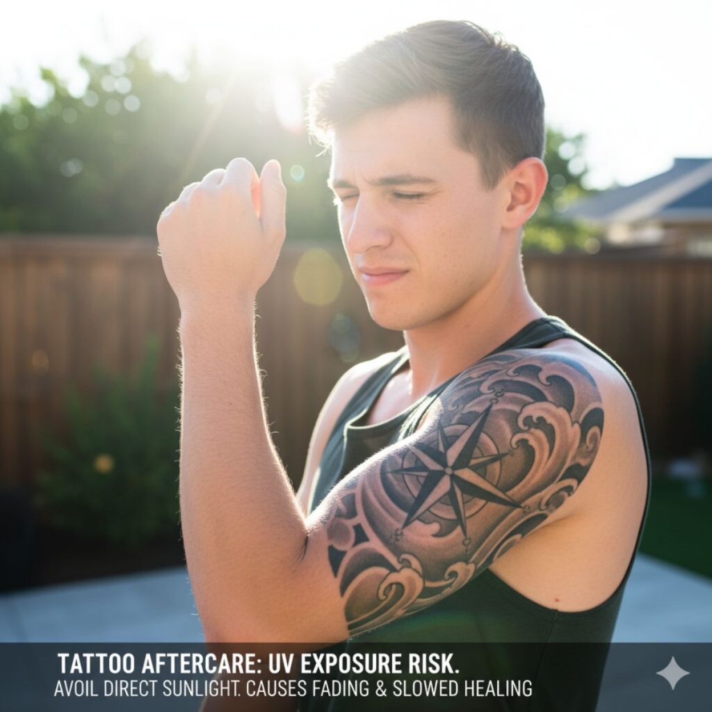 Sun exposure During Healing of tattoo