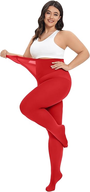 CozyWow Plus Size Tights 80D High Waist (1X–4X)
