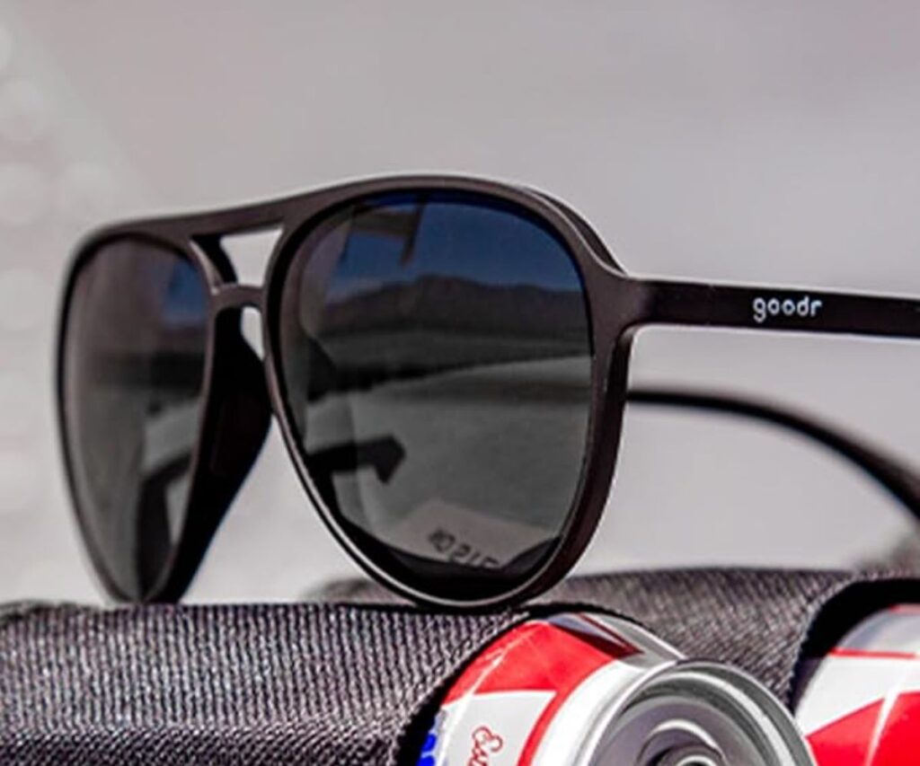 goodr Operation: Blackout Aviator Sunglasses