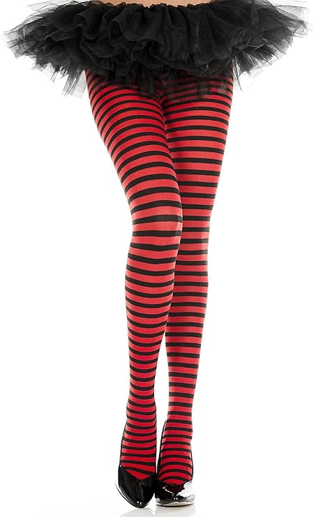 Music Legs Women's Opaque Striped Gothic Tights