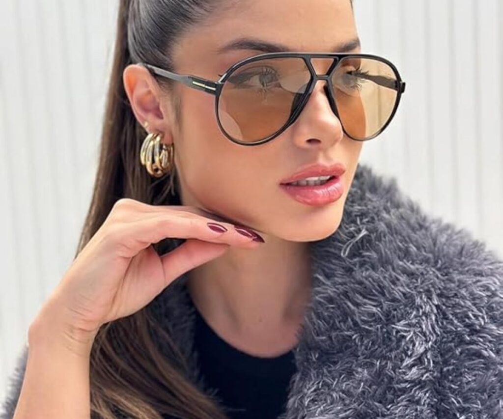 Retro Oversized 70s Aviator Sunglasses