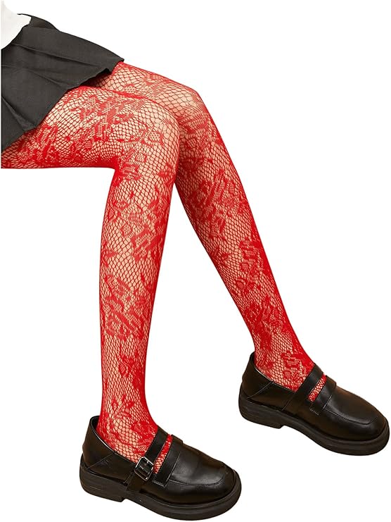 SHENHE Women's Patterned Fishnet High Waist Pantyhose