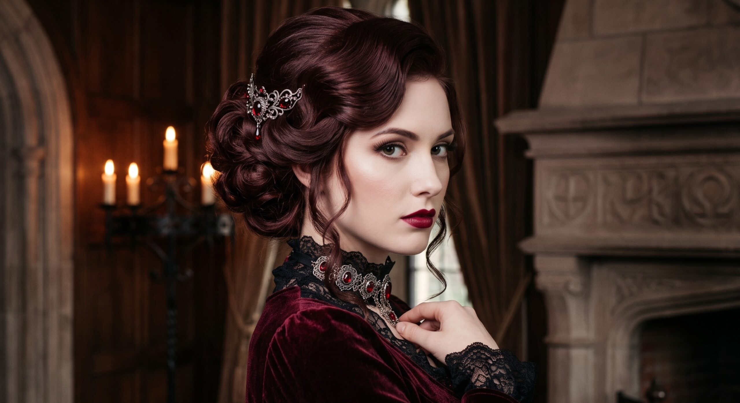 Romantic Goth Hairstyle